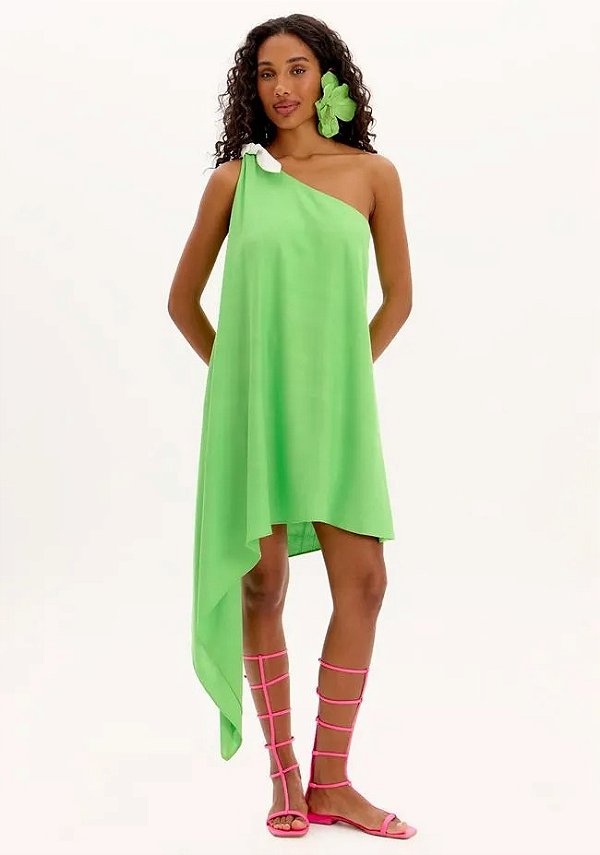 VESTIDO OMBRO ÚNICO ASSIMÉTRICO