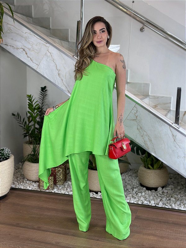 CALÇA RETA COM ELÁSTICO