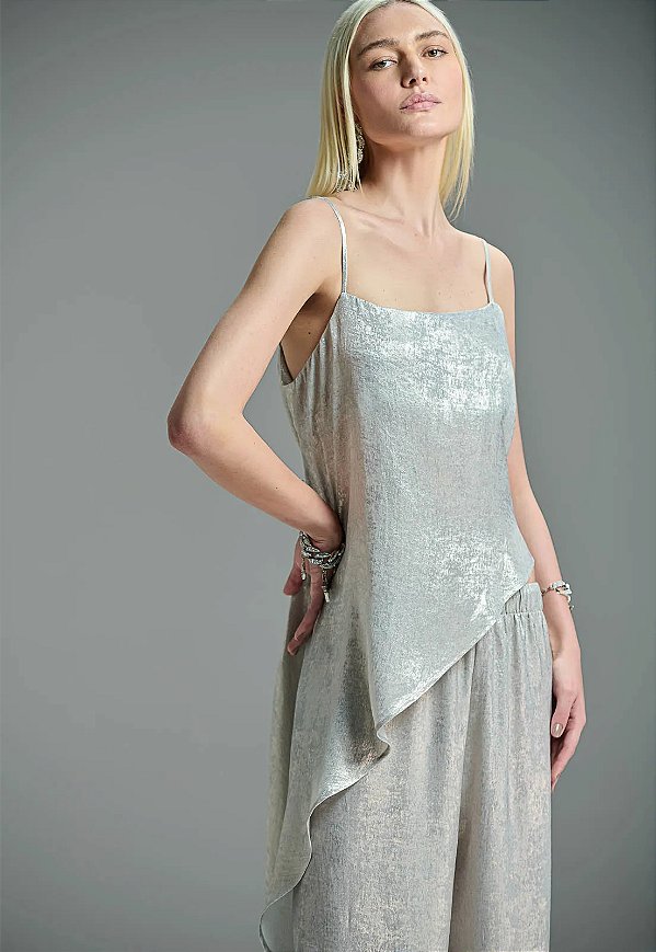 BLUSA ASSIMETRICA LAME