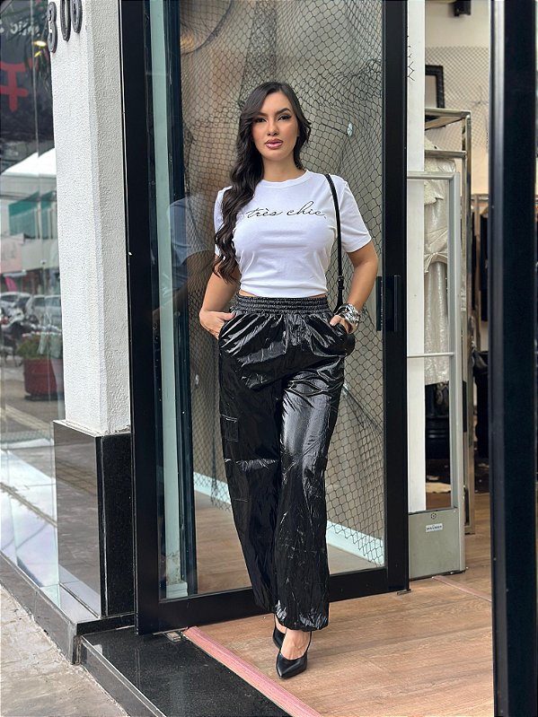 CAMISETA MALHA TRES CHIC