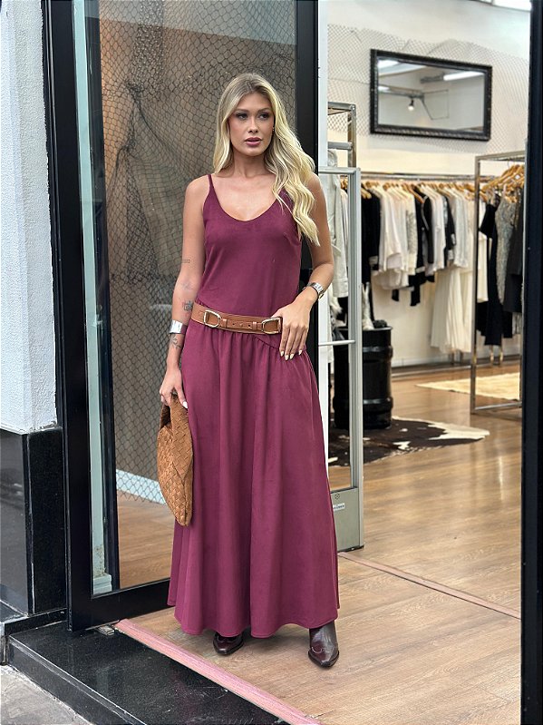 VESTIDO LONGO CINTURA BAIXA ASSIMETRICO