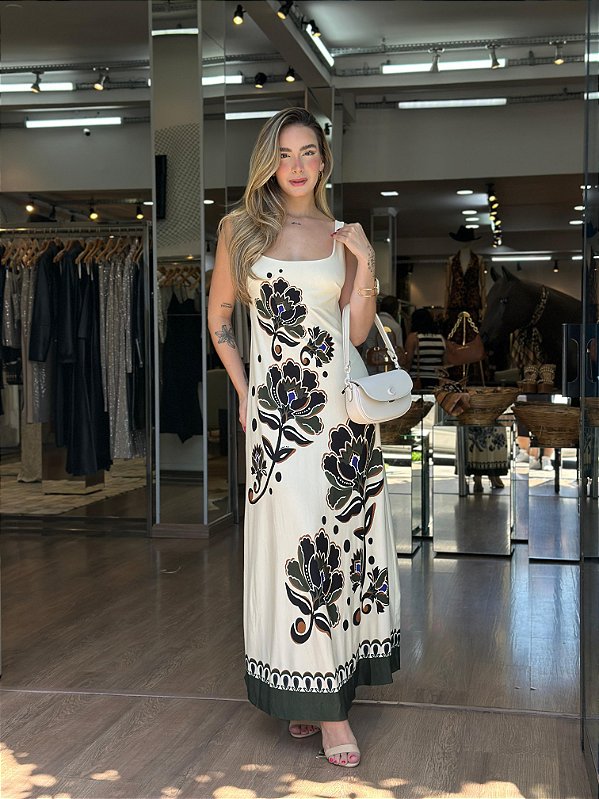 VESTIDO LANGUIDO FLORAL ARABASQUE