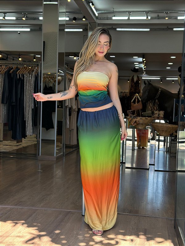 SAIA VESTIDO DEGRADE LATINA