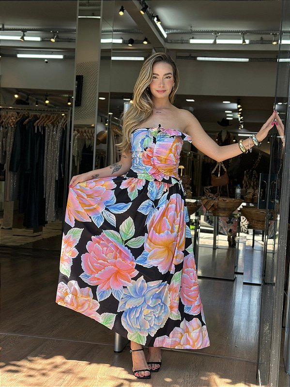 VESTIDO CROPPED FLORAL SOFIA