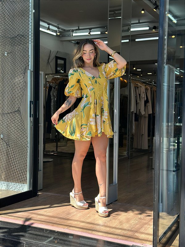 VESTIDO CURTO FLORAL ALICE