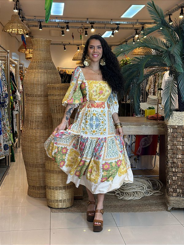 VESTIDO CROPPED LENCO AMALFI