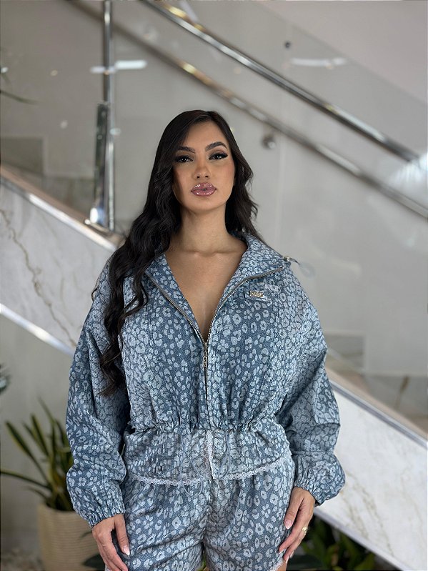 JAQUETA DENIM LEOPARD