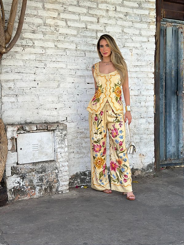 CALÇA FLORAL MARI