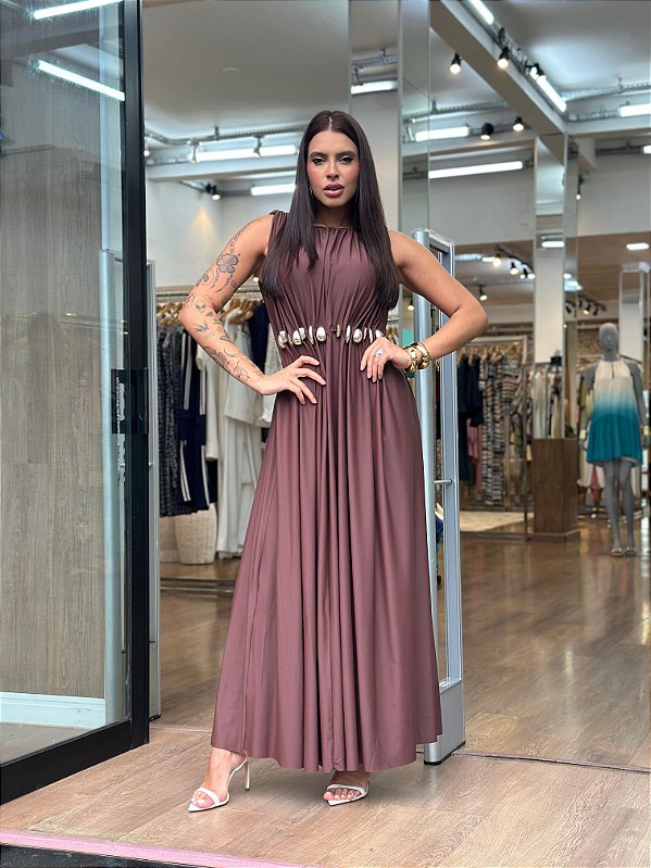 VESTIDO SUPER MIDI SEM MANGA