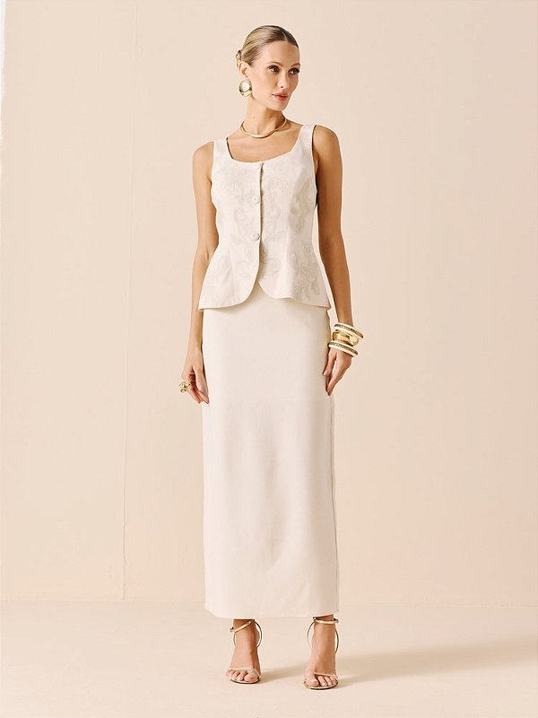 VESTIDO FEM SUPER MIDI COM ESTAMPA