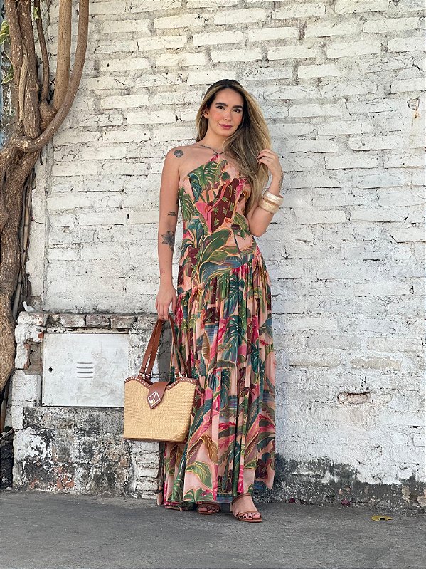 VESTIDO LONGO PISCINA TROPICAL