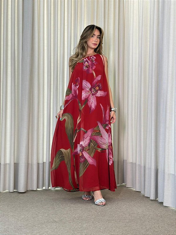 VESTIDO OMBRO SO FLORAL OEQUIDEA