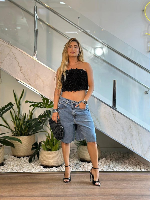 TOP TOMARA QUE CAIA BORDADO FLOWERS