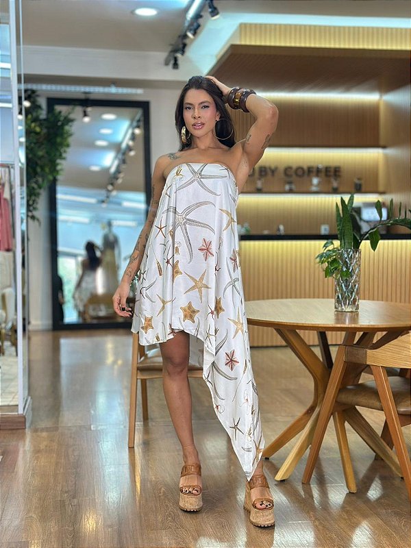 VESTIDO SEM ALÇA TRANSPASSADO