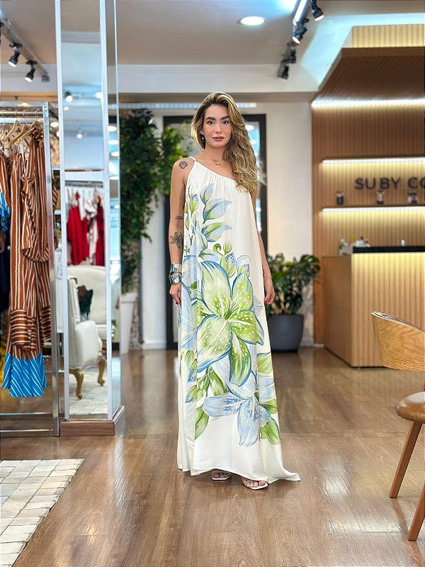VESTIDO LONGO LIRIO TROPICAL