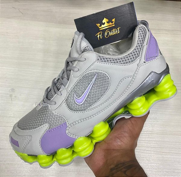 nike shox preto e verde limao