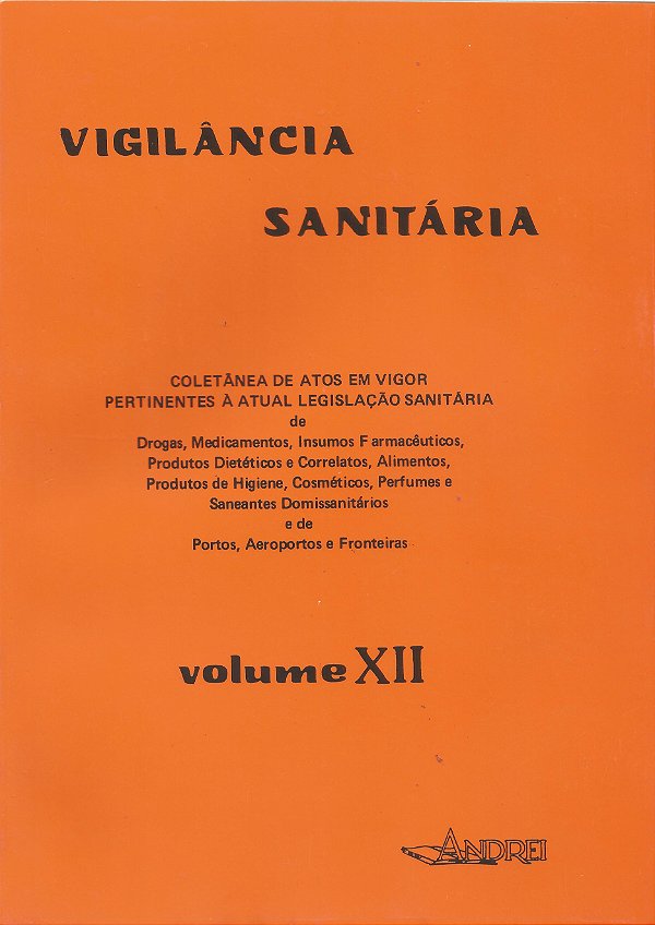 VIGILÂNCIA SANITÁRIA VOLUME XII (96)