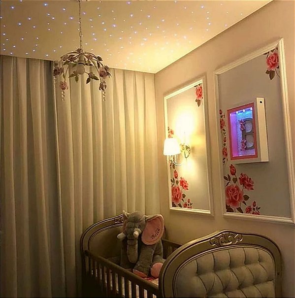 Teto Estrelado Original Iluminação Branco Fibra Ótica 300 pontos