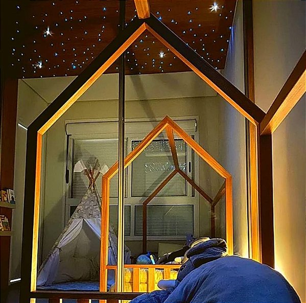 Teto Estrelado Original Iluminação Branco Fibra Ótica 400 pontos