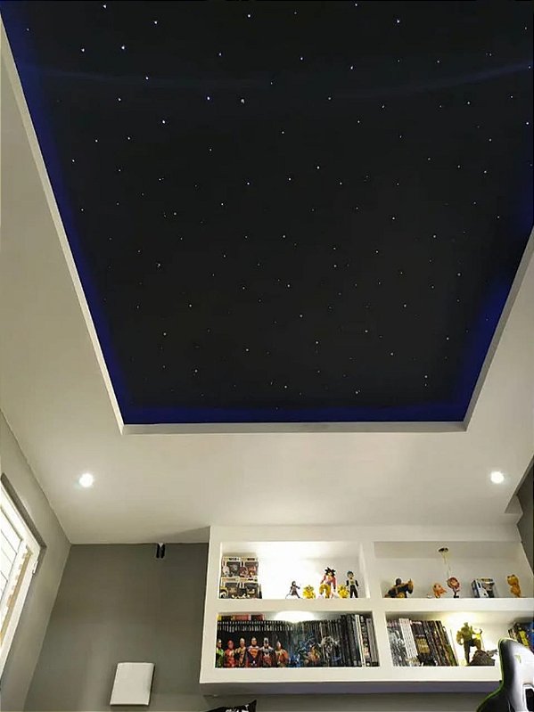 Teto Estrelado Iluminação Branco Fibra Ótica 100 pontos