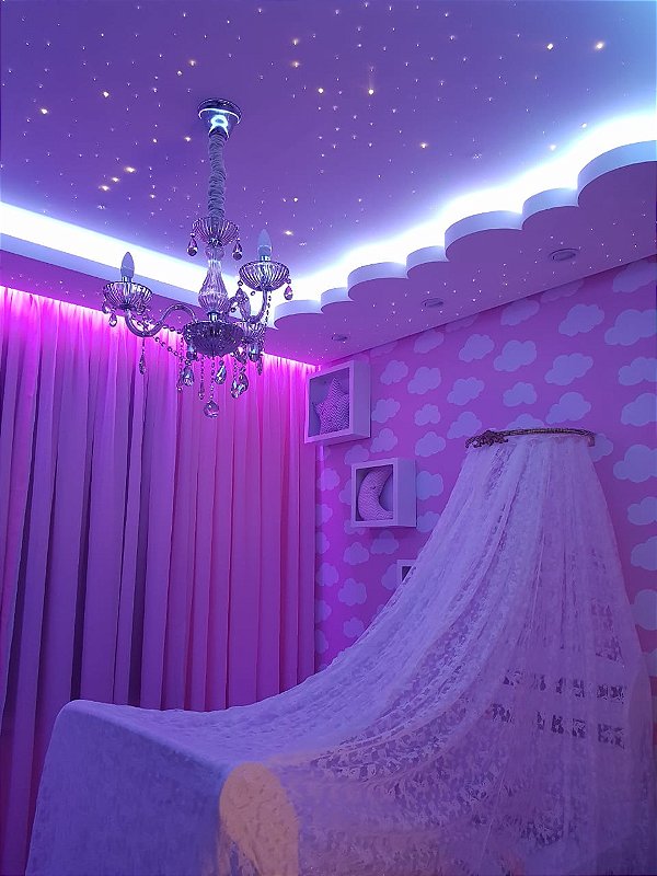 Teto Estrelado Iluminação Wifi Multicor Fibra Ótica Mix 400 pontos