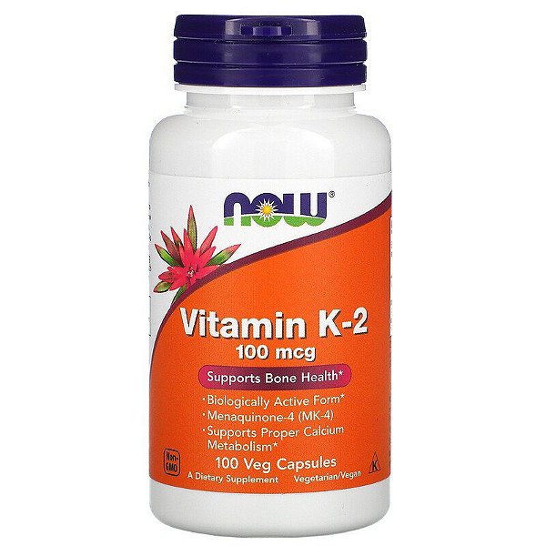 Vitamina k-2 100 mcg - Now Foods - 100 Cápsulas