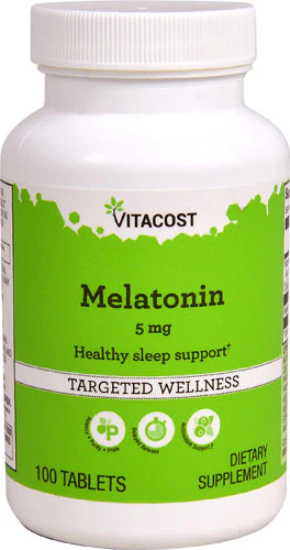 Melatonina 5 mg - Vitacost - 100 Tablets