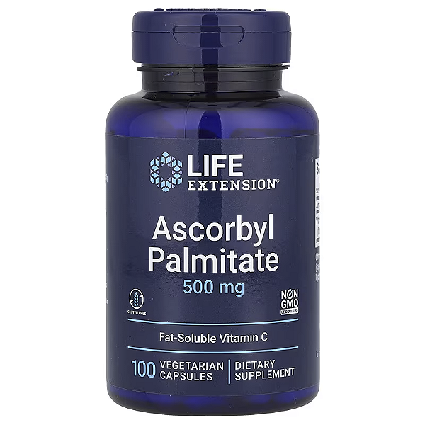 Life Extension Palmitato de Ascorbila 500 mg 100 Cápsulas Vegetarianas