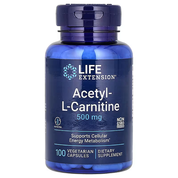 Acetyl-L-Carnitine 500mg (100 Cápsulas) – Life Extension