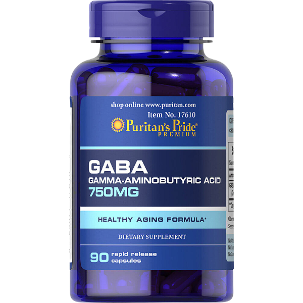 GABA 750mg (90 Cápsulas) – Puritan’s Pride