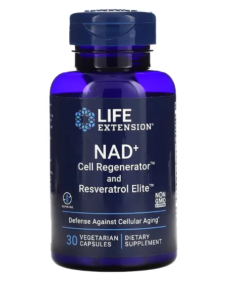 Optimized NAD + Cell Regenerator com Resveratrol (30 Cápsulas) – Life Extension
