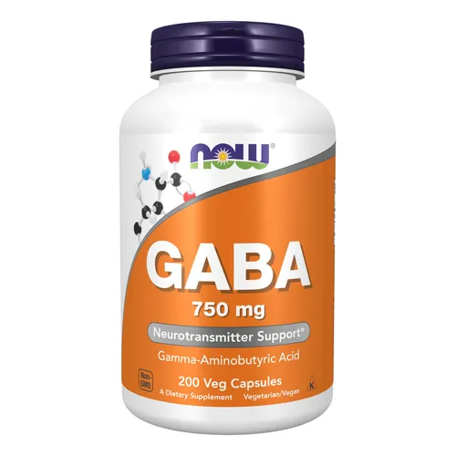Gaba 750 mg - Now Foods - 200 cápsulas