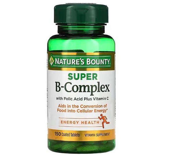 Super Complexo B com Ácido Fólico e Vitamina C, 150 Comprimidos, Nature's Bounty