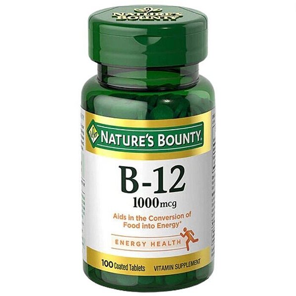 Vitamina B12, 1000mcg, 100 Comprimidos, Nature's Bounty