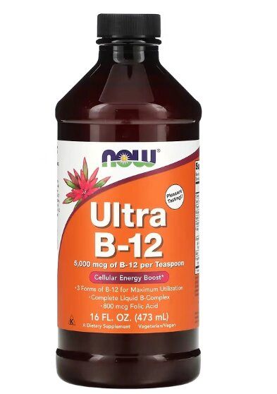 Vitamina Ultra B-12, 5000mcg, 473ml, Now