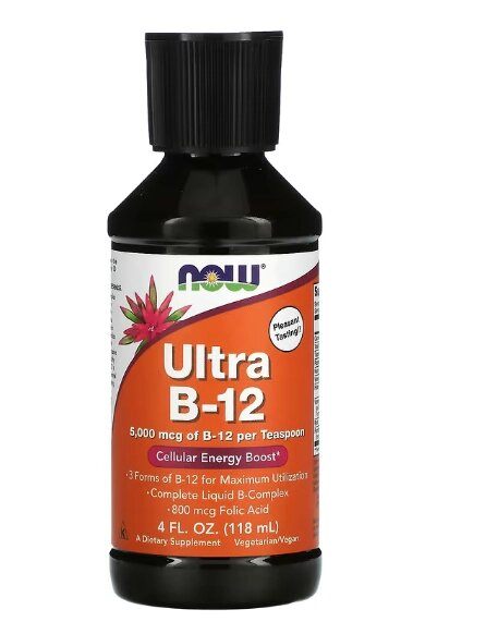 Vitamina Ultra B12, 5000mcg, 118ml, Now