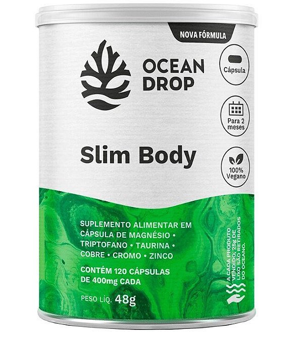 Slim Body com Picolinato de Cromo 400mg, 120 Cápsulas, Ocean Drop
