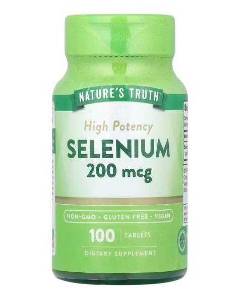Selênio Alta Potência 200mcg, 100 Comprimidos, Nature's Truth