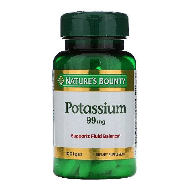 Potássio (Potassium) 99 mg, 100 Cápsulas, Natures Bounty