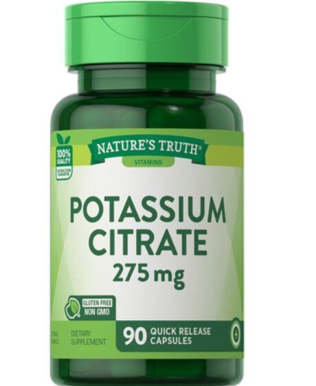 Potássio Citrate, 275mg, 90 cápsulas, Nature's Truth