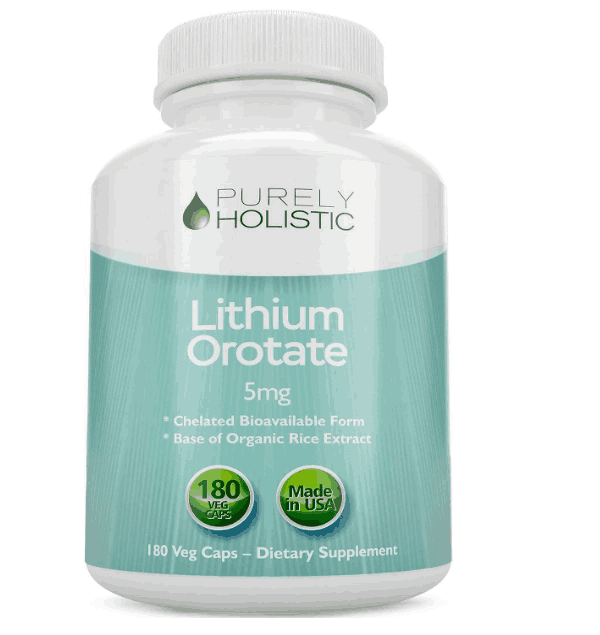 Lithium Orotate, Orotato de Lítio, 5mg, 180 Cápsulas, Purely Holistic