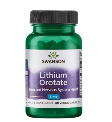 Ultra Orotate De Lithium, 5Mg, 60 Cápsulas, Swanson