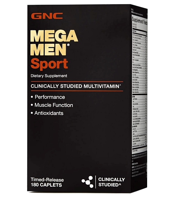 Multivitamínico Mega Men Sport, 180 Cápsulas, GNC