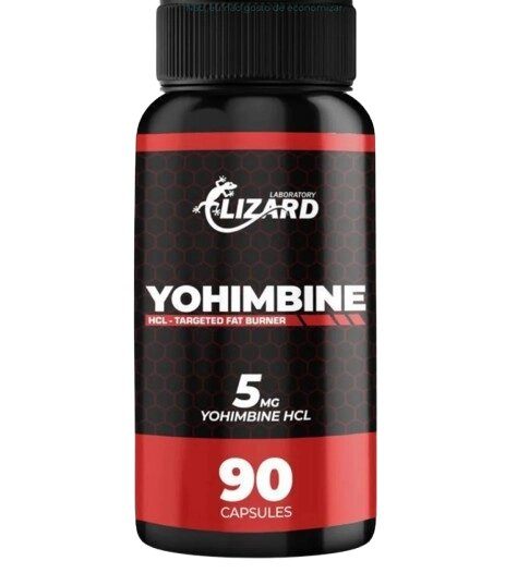 Ioimbina HCL 5mg, 90 Cápsulas, Lizard