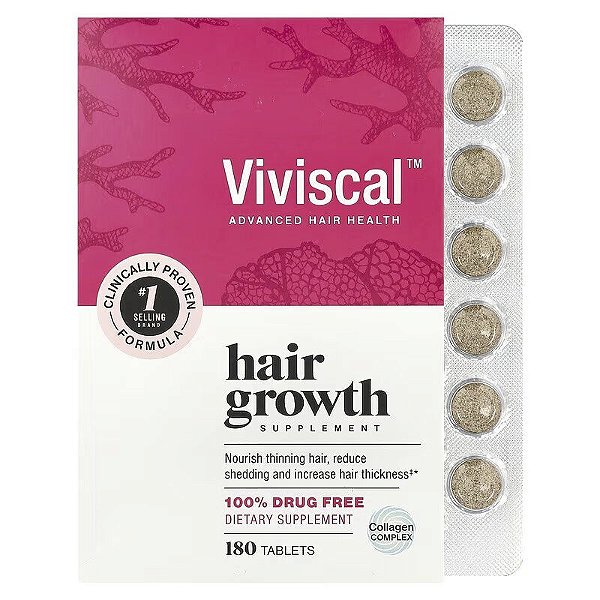 Hair growth, Crescimento capilar para mulheres, 180 Tablets, Viviscal