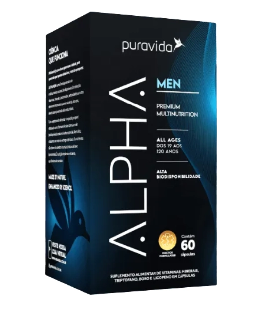 Multivitamínico Alpha Men, 60 Cápsulas, PuraVida