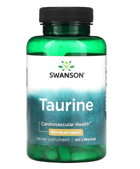 Taurina, 500mg, 100 Cápsulas, Swanson