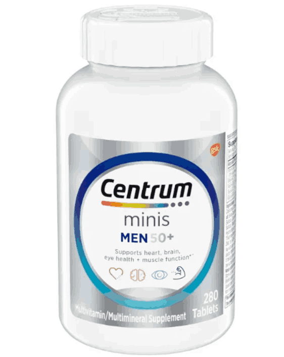 Centrum Minis Silver, Homens 50+, 280 Comprimidos