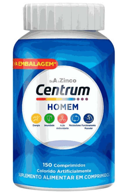 Multivitamínico Centrum Homem, 150 comprimidos, Formula Nacional