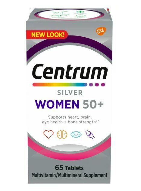 Centrum Silver Womens 50+, 65 Comprimidos, Importado